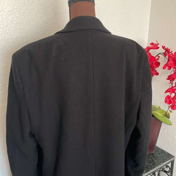 Jos. A. Bank 100% Wool Long Black Overcoat 46R - Picture 4 of 8